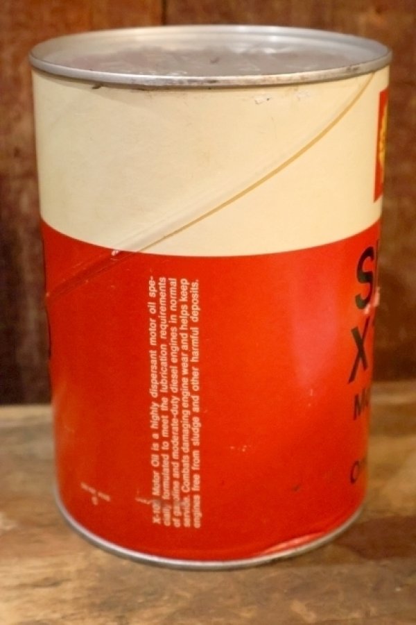 画像3: dp-260801-08 SHELL Shell X 100 MOTOR OIL ONE U.S. QUART CAN