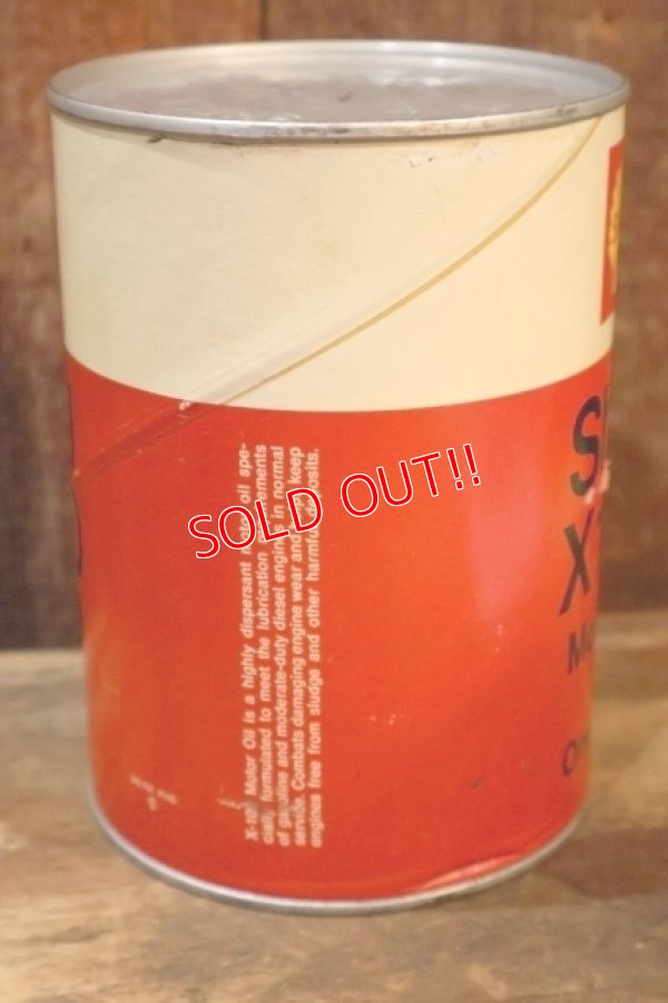 画像3: dp-260801-08 SHELL Shell X 100 MOTOR OIL ONE U.S. QUART CAN