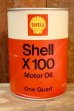 画像1: dp-260801-08 SHELL Shell X 100 MOTOR OIL ONE U.S. QUART CAN (1)