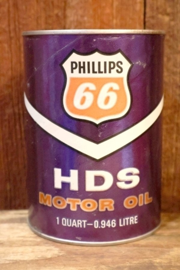 画像1: dp-260801-09 PHILLIPS 66 HDS MOTOR OIL ONE U.S. QUART CAN