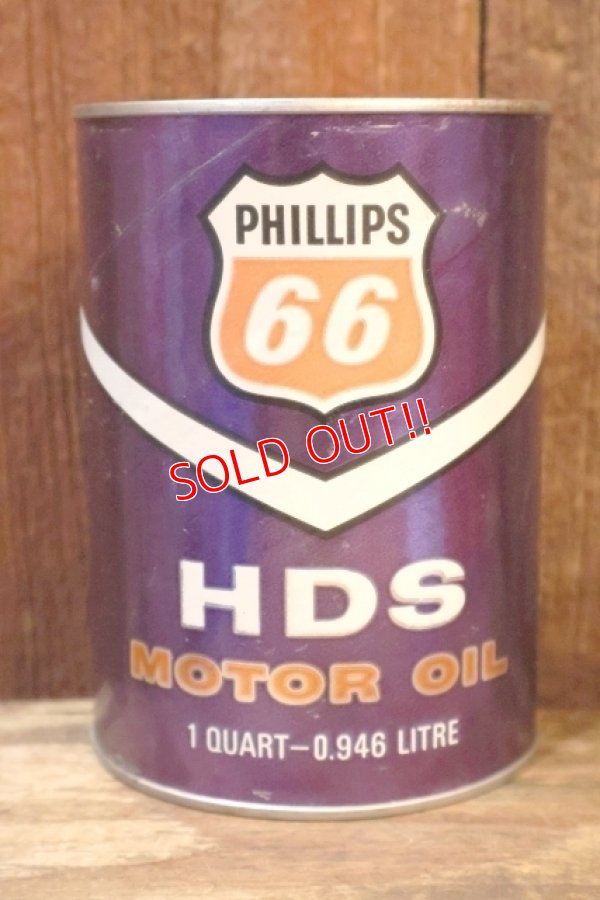 画像1: dp-260801-09 PHILLIPS 66 HDS MOTOR OIL ONE U.S. QUART CAN