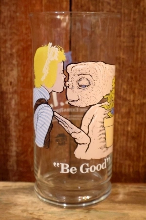 画像1: gs-260801-14 E.T. / Pizza Hut 1982 Novelty Glass "Be Good"