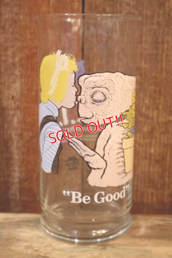 画像1: gs-260801-14 E.T. / Pizza Hut 1982 Novelty Glass "Be Good"