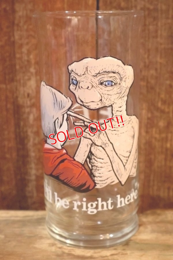 画像1: gs-260801-15 E.T. / Pizza Hut 1982 Novelty Glass "I'll be right here"