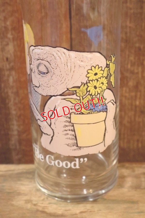 画像2: gs-260801-14 E.T. / Pizza Hut 1982 Novelty Glass "Be Good"