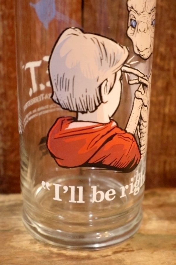 画像3: gs-260801-15 E.T. / Pizza Hut 1982 Novelty Glass "I'll be right here"