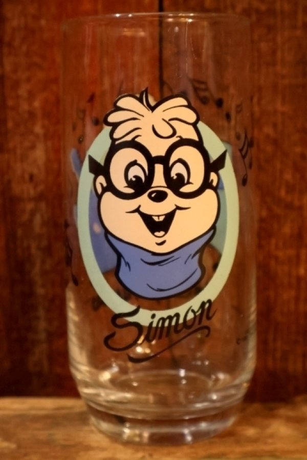 画像1: gs-260801-02 Alvin and the Chipmunks / Simon 1980's Glass