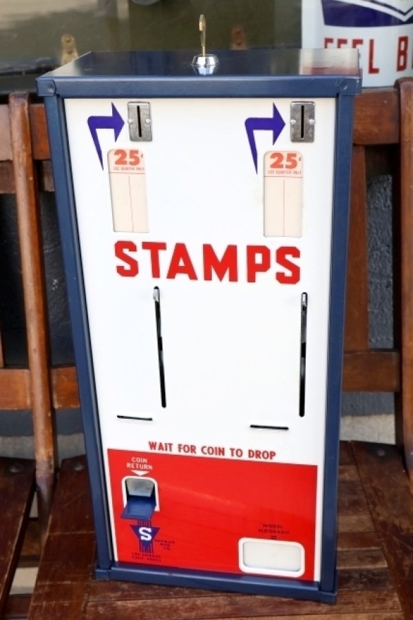 画像1: dp-2260801-01 U.S. STAMPS / 1960's SHIPMAN MFG. CO. VENDING MACHINE