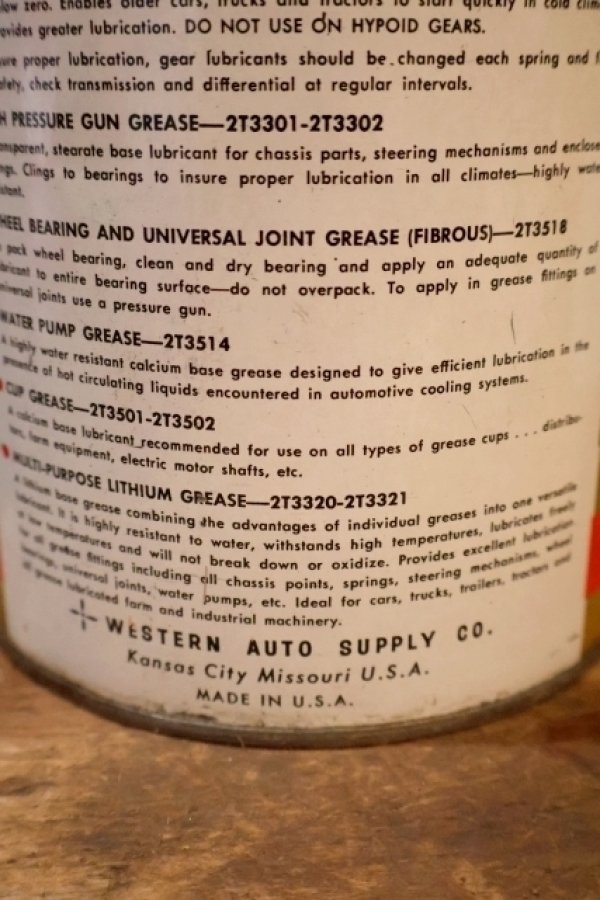画像4: dp-241106-55 WESTERN AUTO SUPPLY CO. Vita Power FIVE POUNDS LUBRICANT CAN