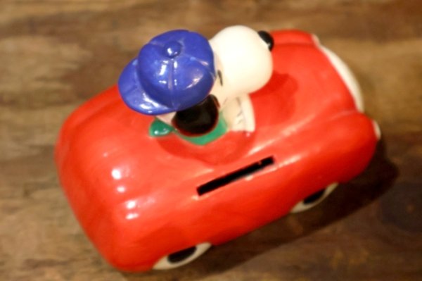 画像6: ct-260801-02 Snoopy / Determined 1970's Coin Bank "Racer Car"