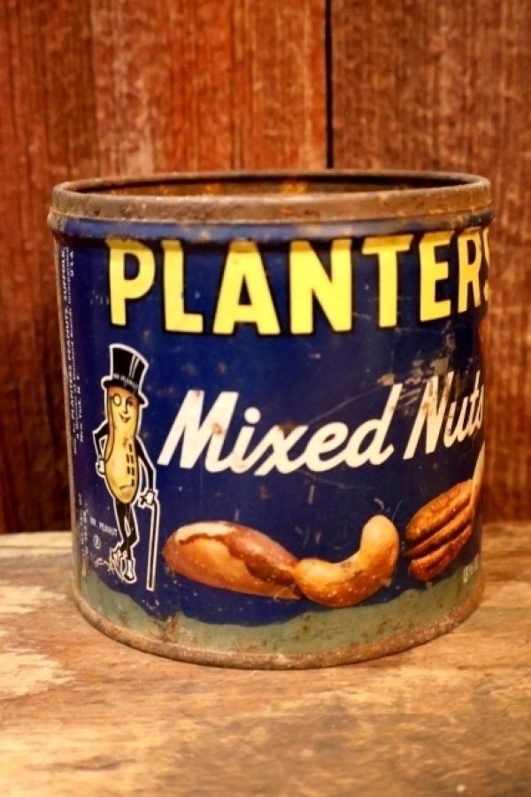 画像1: ct-260801-08 PLANTERS / MR.PEANUT 1970's Mixed Nuts 13 1/2 OZ. CAN