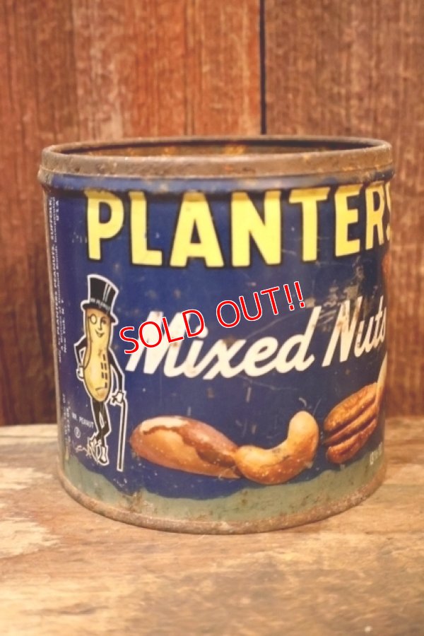 画像1: ct-260801-08 PLANTERS / MR.PEANUT 1970's Mixed Nuts 13 1/2 OZ. CAN
