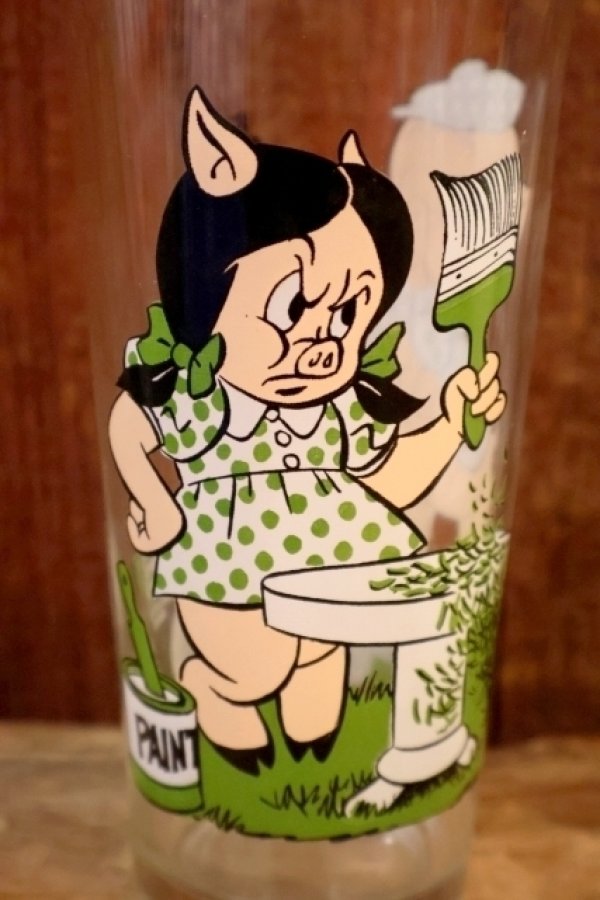 画像4: gs-241106-10 Porky Pig & Petunia Pig / PEPSI 1976 Collector Series Glass