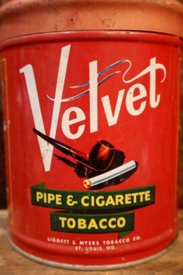 画像2: dp-260801-12 Velvet / 1950's PIPE & CIGARETTE TOBACCO CAN