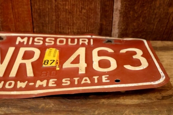 画像5: dp-250205-21 License Plate 1980's MISSOURI "GNR 463"
