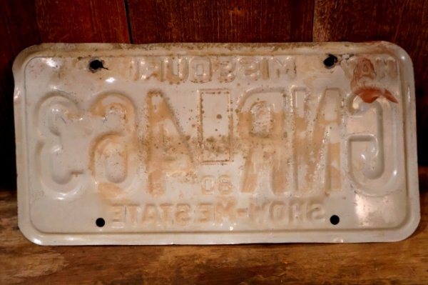 画像8: dp-250205-21 License Plate 1980's MISSOURI "GNR 463"