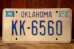 画像1: dp-250205-21 License Plate 1980's OKLAHOMA "KK-6560" (1)
