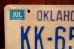 画像2: dp-250205-21 License Plate 1980's OKLAHOMA "KK-6560" (2)