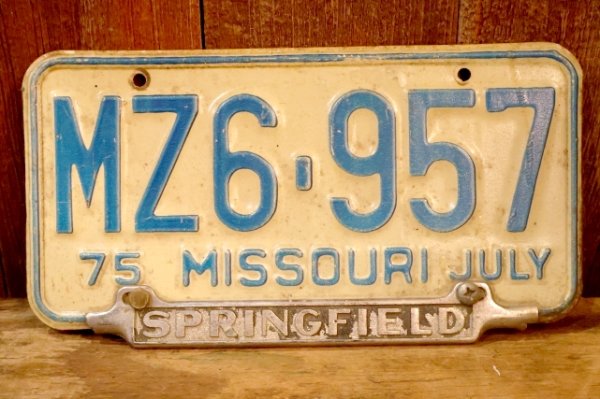 画像1: dp-250205-21 License Plate 1970's MISSOURI "MZ6-957"