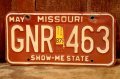dp-250205-21 License Plate 1980's MISSOURI "GNR 463"
