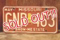 dp-250205-21 License Plate 1980's MISSOURI "GNR 463"