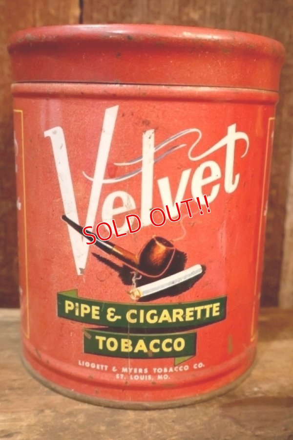 画像3: dp-260801-13 Velvet / 1950's PIPE & CIGARETTE TOBACCO CAN