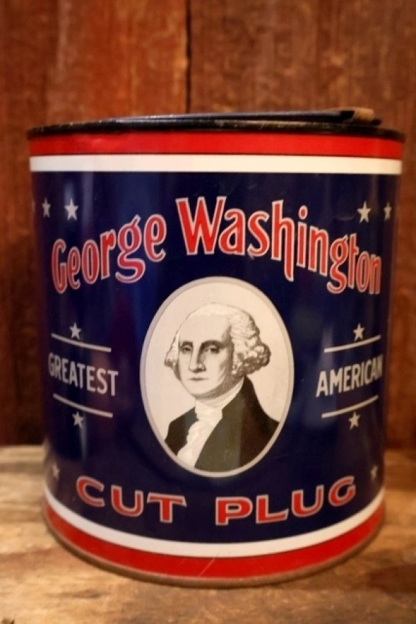 画像3: dp-260801-11 George Washington CUT PLUG TOBACCO 1930's TIN CAN