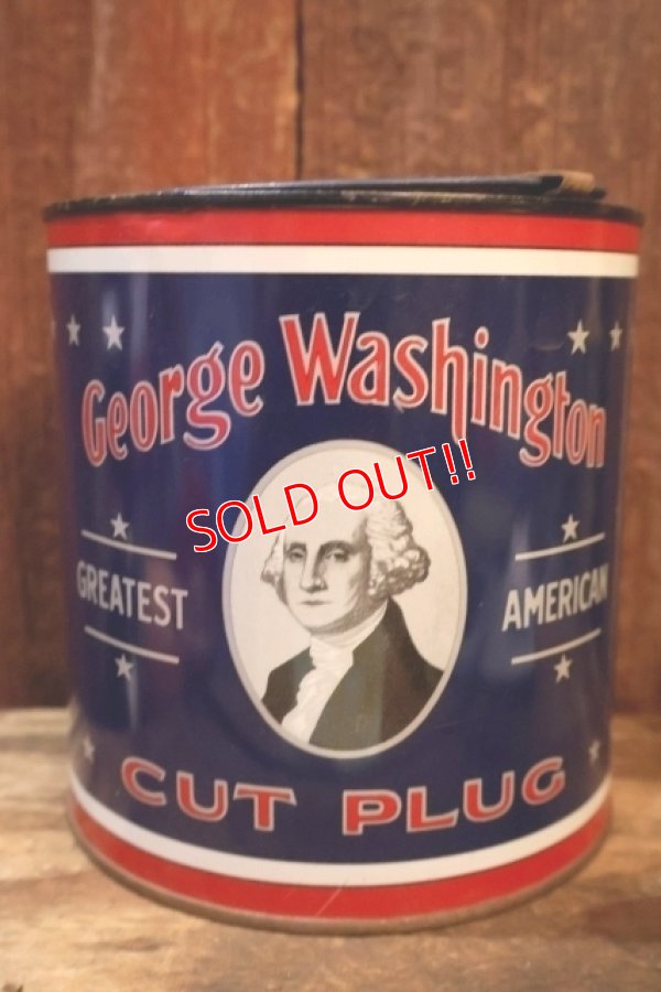 画像3: dp-260801-11 George Washington CUT PLUG TOBACCO 1930's TIN CAN