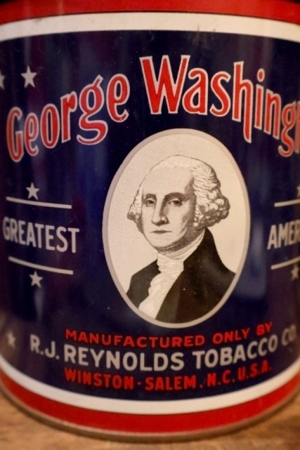 画像2: dp-260801-11 George Washington CUT PLUG TOBACCO 1930's TIN CAN