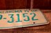 画像4: dp-250205-21 License Plate 1970's OKLAHOMA "ZP-3152" (4)