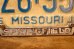 画像4: dp-250205-21 License Plate 1970's MISSOURI "MZ6-957" (4)