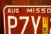 画像2: dp-250205-21 License Plate 1980's MISSOURI "P7Y 233" (2)