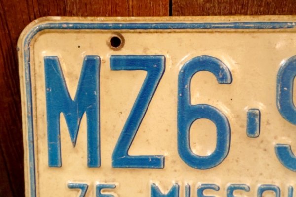 画像2: dp-250205-21 License Plate 1970's MISSOURI "MZ6-957"