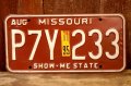 dp-250205-21 License Plate 1980's MISSOURI "P7Y 233"