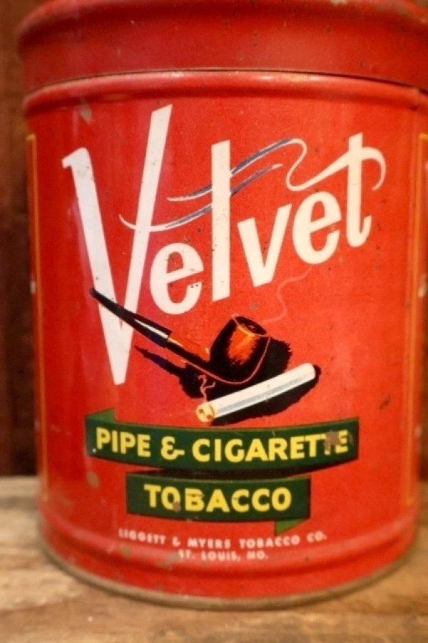 画像2: dp-260801-13 Velvet / 1950's PIPE & CIGARETTE TOBACCO CAN