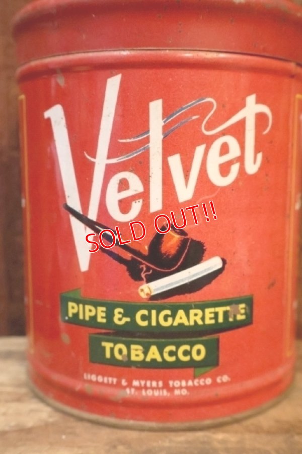 画像2: dp-260801-13 Velvet / 1950's PIPE & CIGARETTE TOBACCO CAN