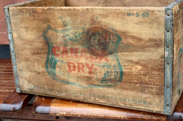 画像3: dp-260801-20 CANADA DRY / 1960's Wood Crate Box