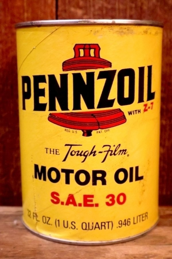 画像1: dp-260417-08 PENNZOIL WITH Z-7 S.A.E. 30  ONE U.S. QUART MOTOR OIL CAN