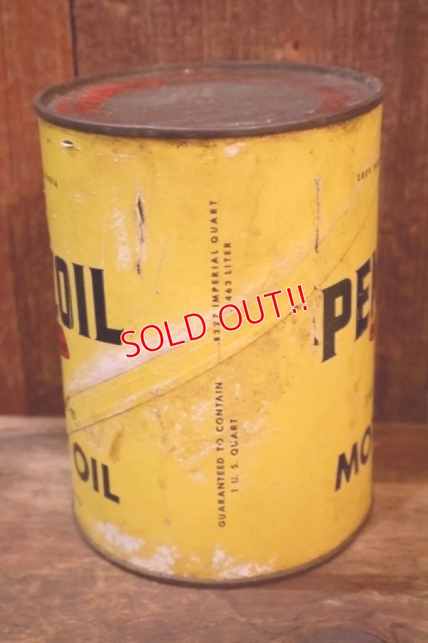 画像8: dp-260417-08 PENNZOIL 1950's-1960's ONE U.S. QUART MOTOR OIL CAN
