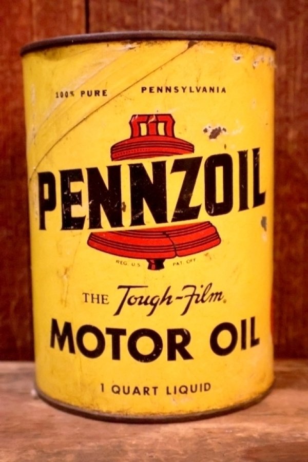画像1: dp-260417-08 PENNZOIL 1950's-1960's ONE U.S. QUART MOTOR OIL CAN