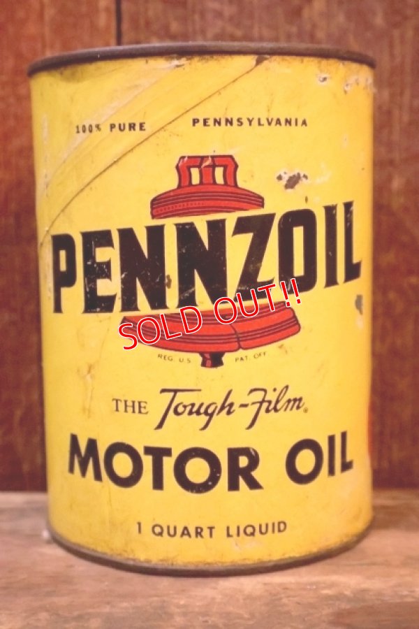 画像1: dp-260417-08 PENNZOIL 1950's-1960's ONE U.S. QUART MOTOR OIL CAN