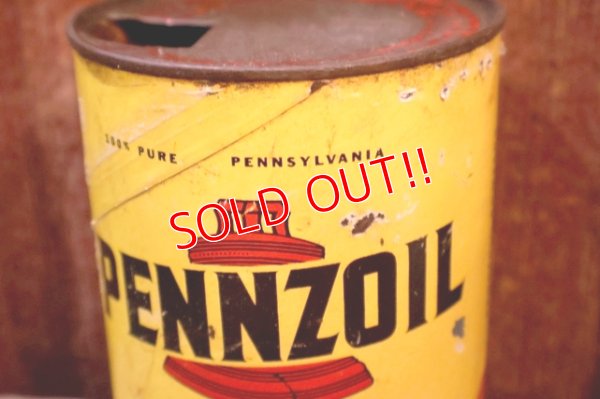 画像2: dp-260417-08 PENNZOIL 1950's-1960's ONE U.S. QUART MOTOR OIL CAN
