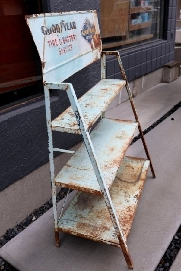 画像10: dp-260901-02 【※店頭ピックのみ】GOODYEAR TIRE & BATTERY SERVICE 1950's-1960's METAL SHELF RACK
