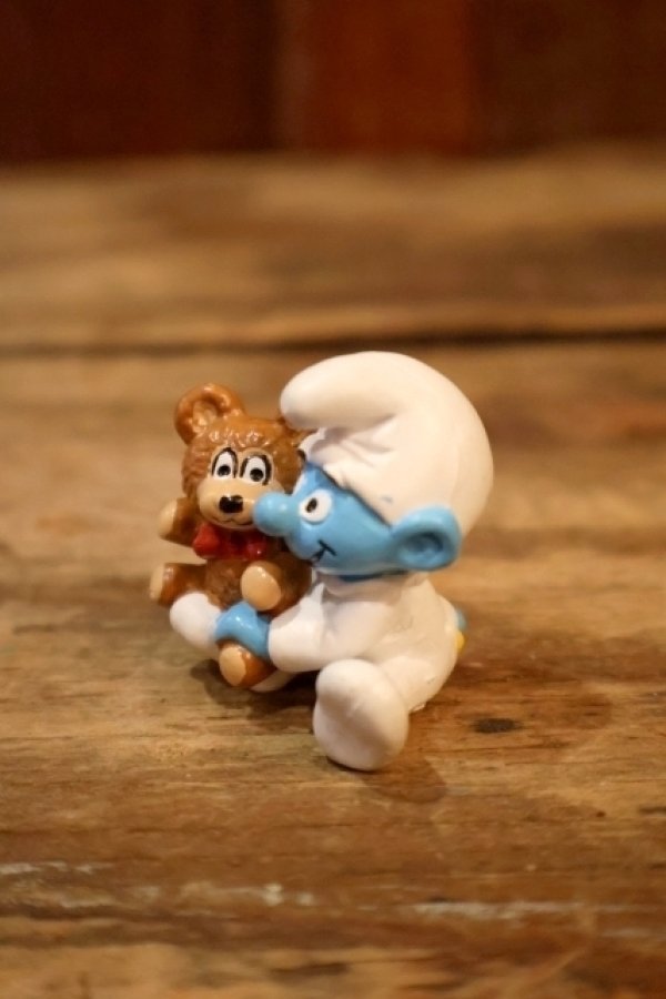 画像2: ct-241008-68 Smurf / PVC Figure "Baby & Teddy Bear" #20205