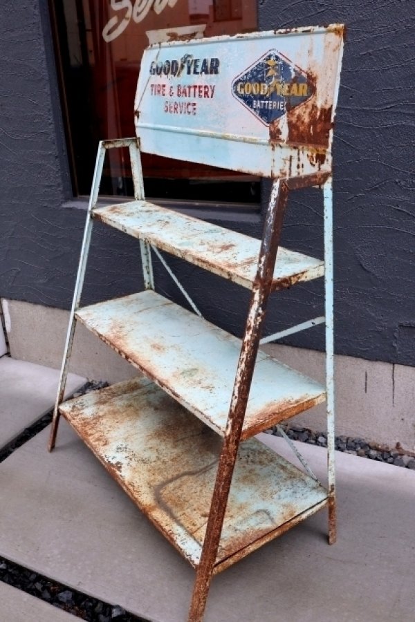 画像13: dp-260901-02 【※店頭ピックのみ】GOODYEAR TIRE & BATTERY SERVICE 1950's-1960's METAL SHELF RACK