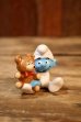 画像1: ct-241008-68 Smurf / PVC Figure "Baby & Teddy Bear" #20205 (1)