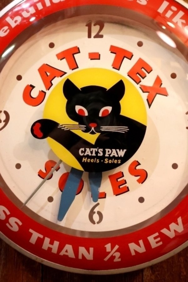 画像6: dp-260520-03 CAT-TEX 1940's-1950's Light-Up Wall Clock