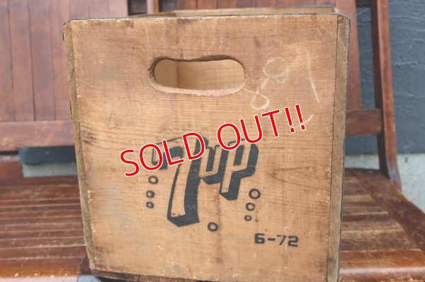 画像10: dp-260801-18 SEVEN UP 7 Up / 1970's Wood Crate Box