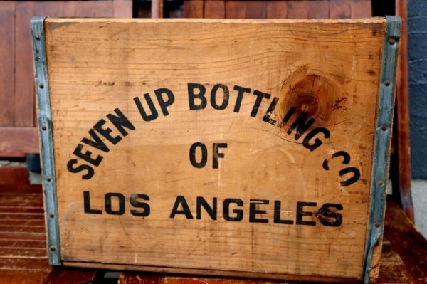 画像4: dp-260801-18 SEVEN UP 7 Up / 1970's Wood Crate Box