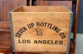 dp-260801-17 SEVEN UP 7 Up / 1970's Wood Crate Box